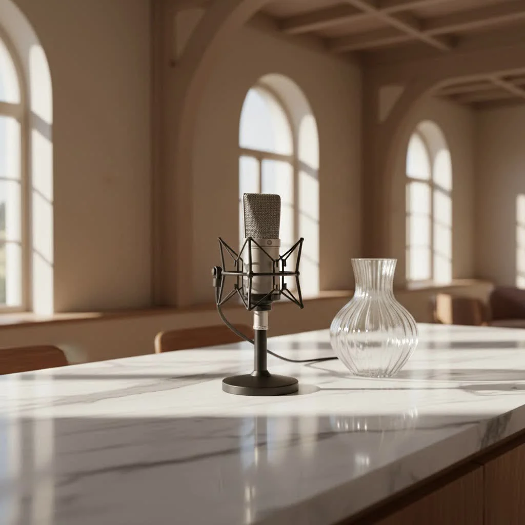Studio recording microphone setup