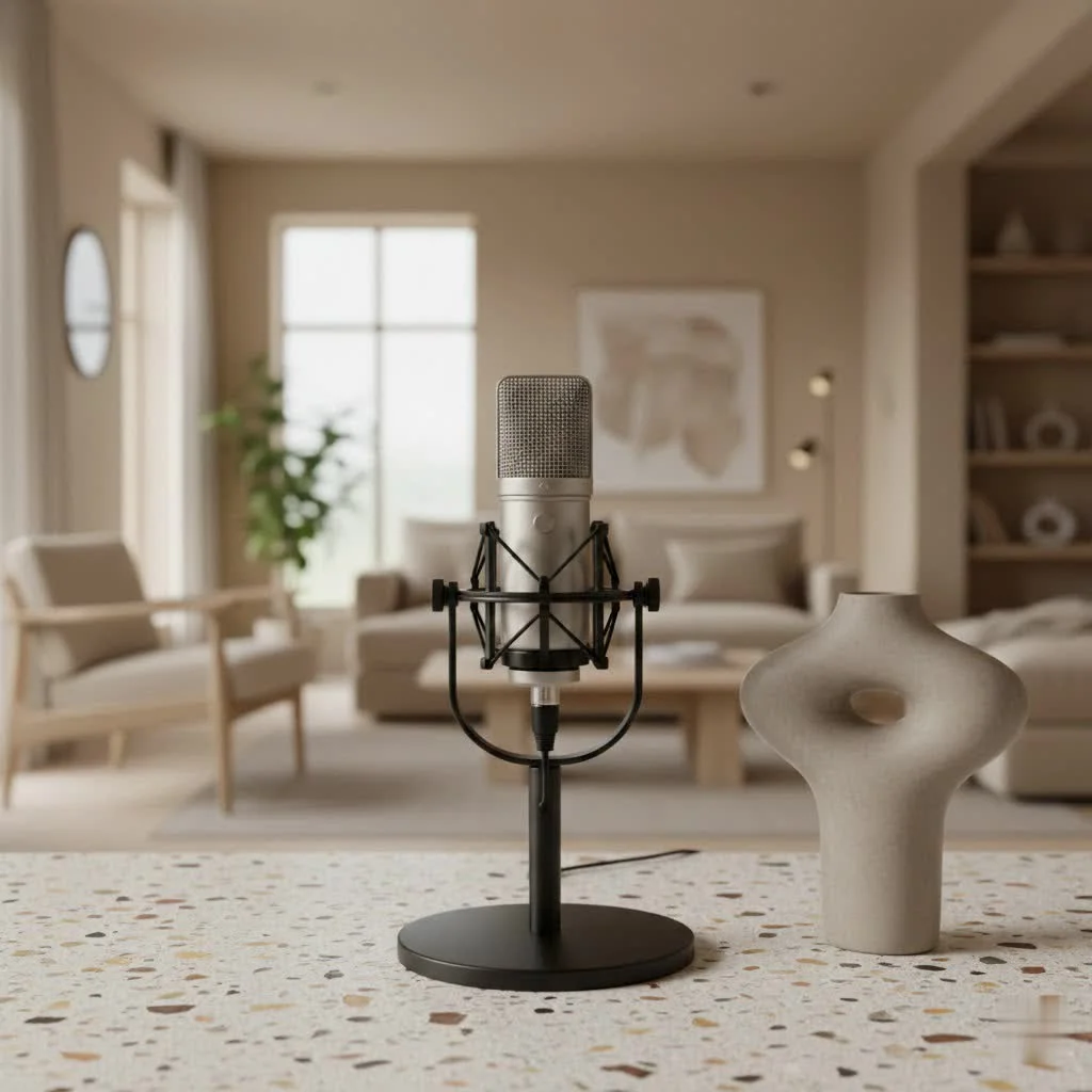 Samson Meteor Mic USB Studio Microphone on a desk