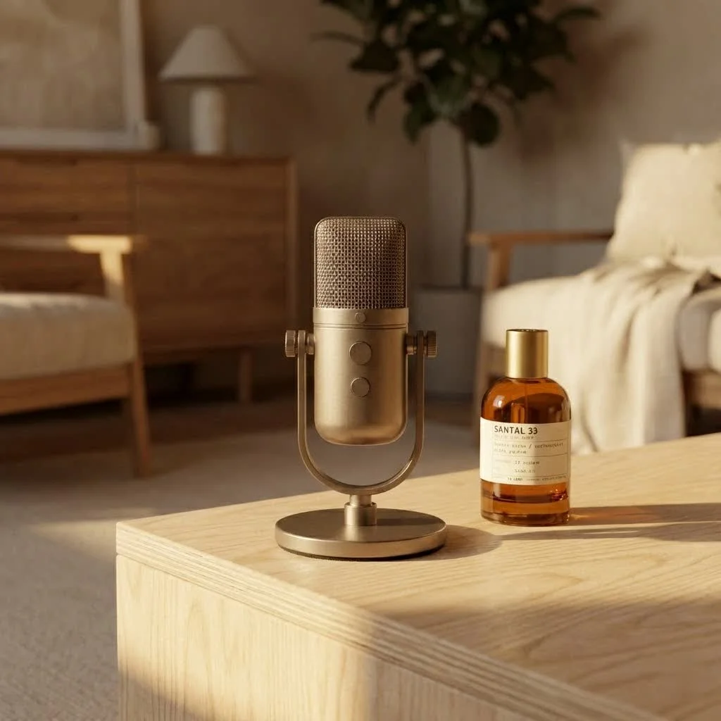 Music studio microphone setup for recording vocals
