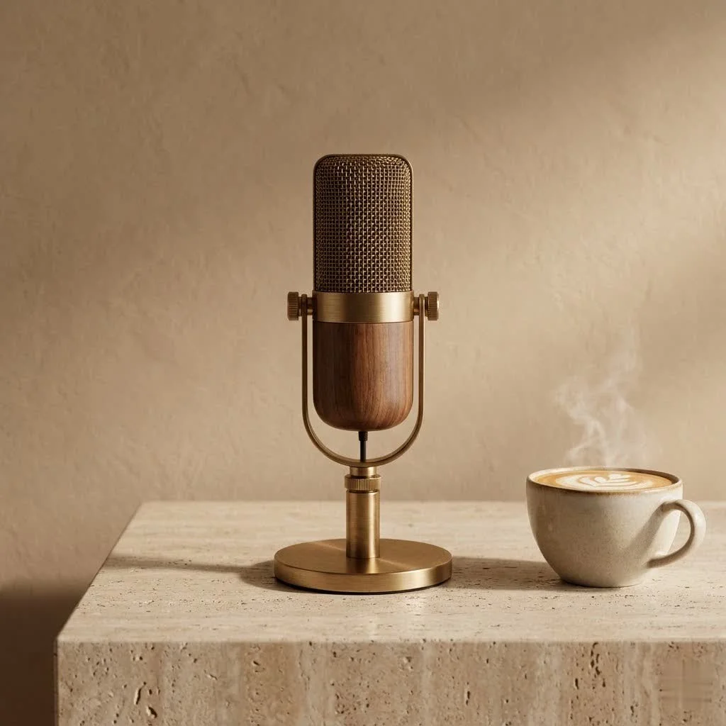 Studio vocal microphone setup with pop filter