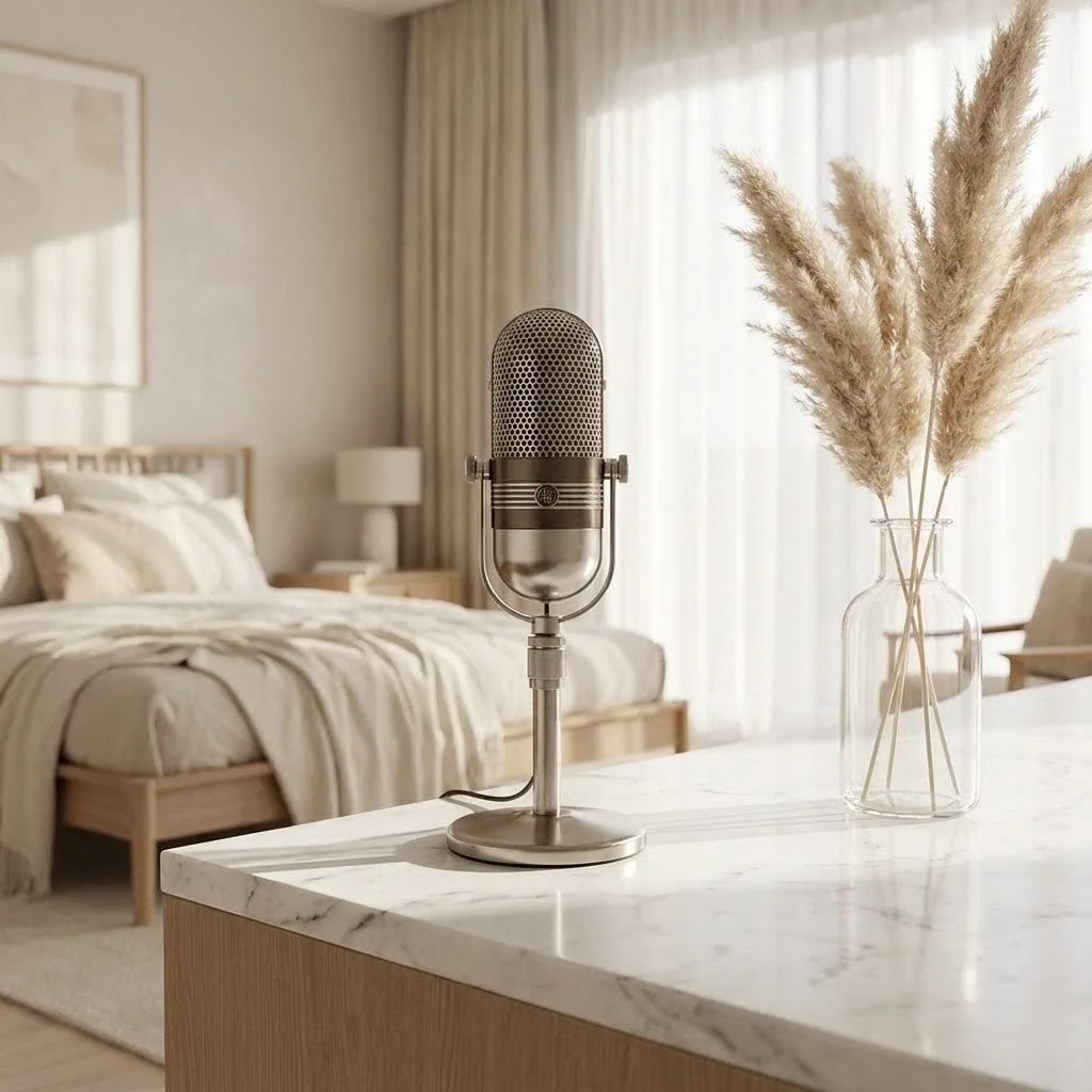 Studio project microphone setup for home recording